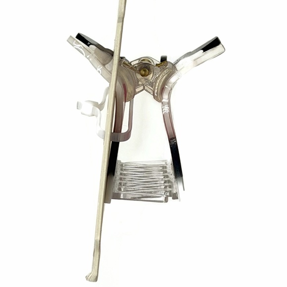 Piper K Cow Hair Claw Clip White Black Pink - Picture 4 of 8